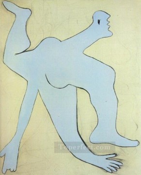 キュービズム Painting - ラ・アクロバット・ブルー 1 1929 キュビズム
